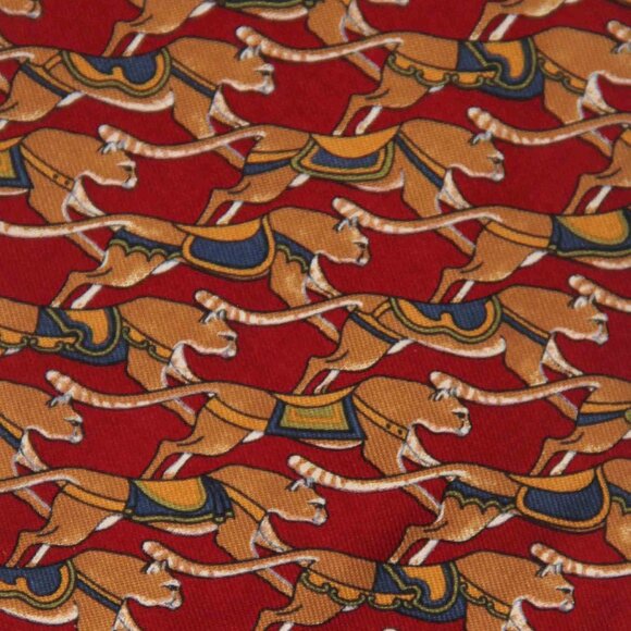 Salvatore Ferragamo Silk Tie Made in Italy Circus Tigers Men's - Picture 1 of 3